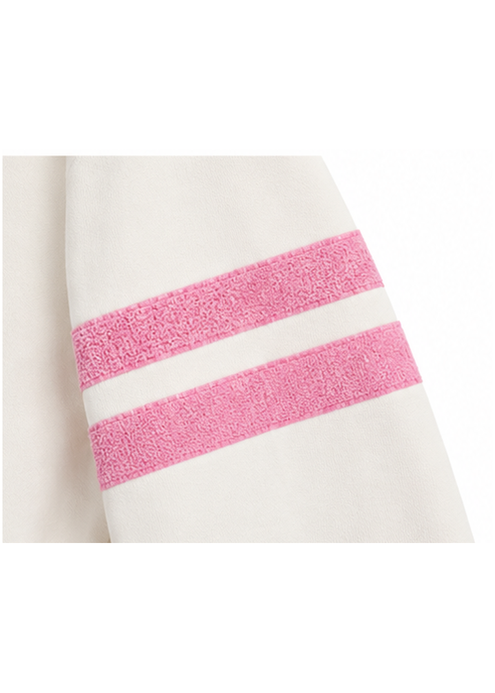 GCDS Felpa Bianca e Rosa Bambina in Cotone con Maxi Logo AI26Z0GJQE590F004 dettaglio tessuto