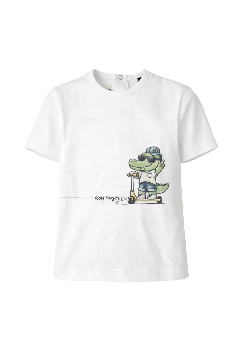 Roy Roger's Completo t-Shirt Bianca Bermuda Celeste Neonato RG189_