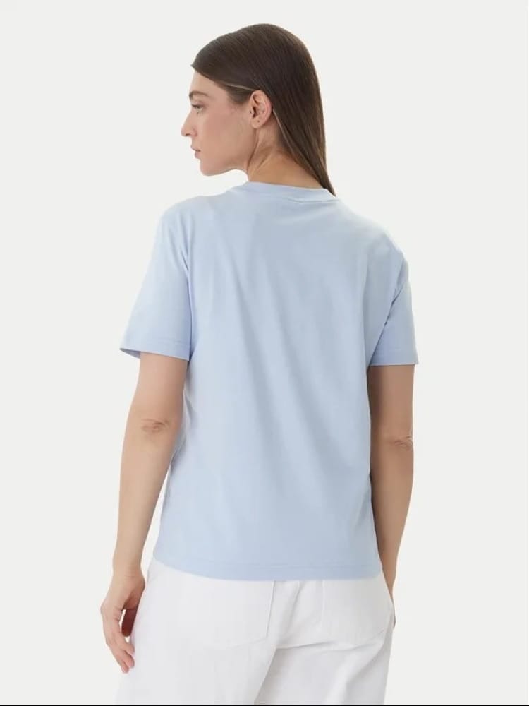 Calvin Klein tshirt celeste donna logo lettering
