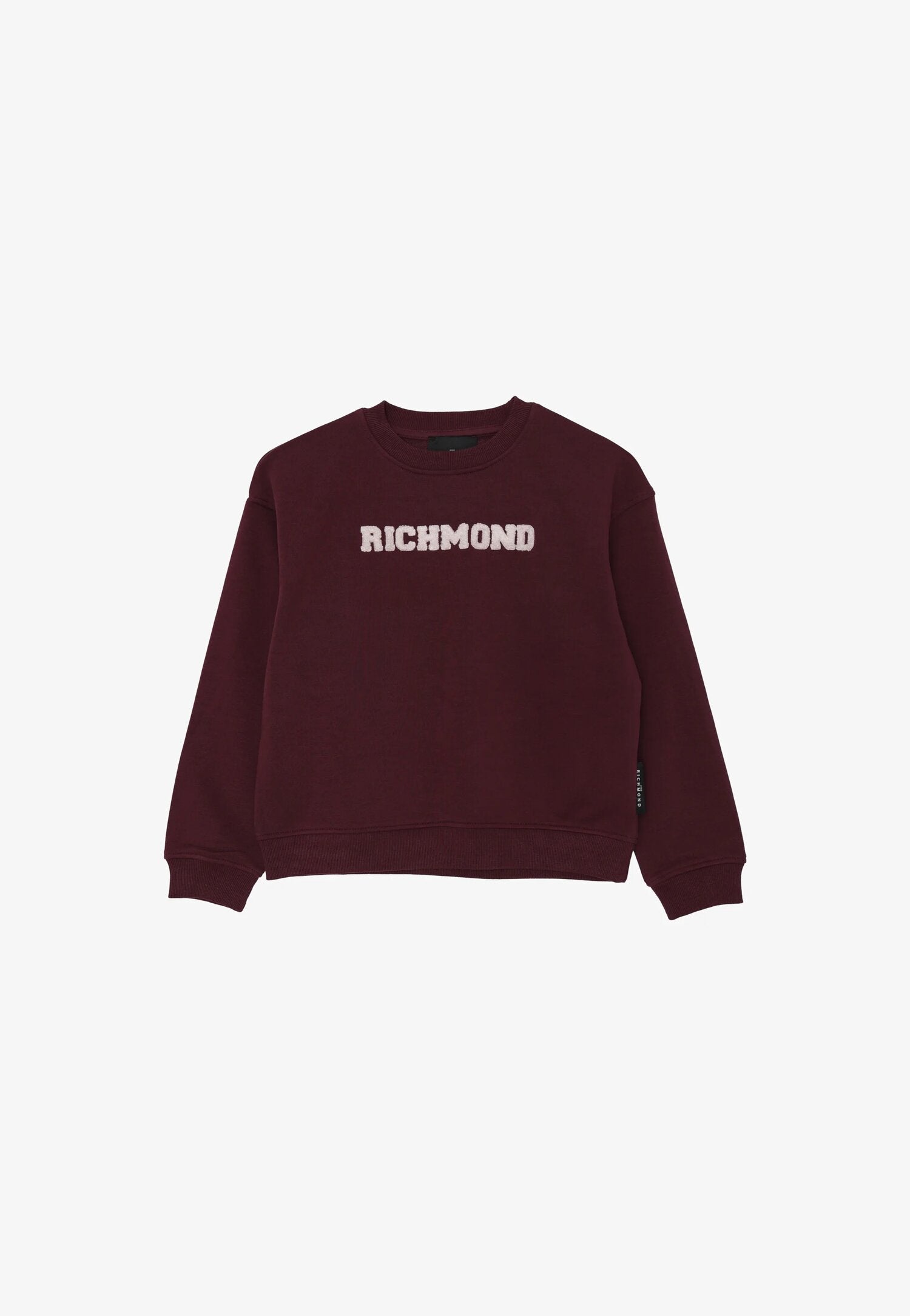 John Richmond Felpa Bordeaux Bambino In Cotone Girocollo Sportivo AI25