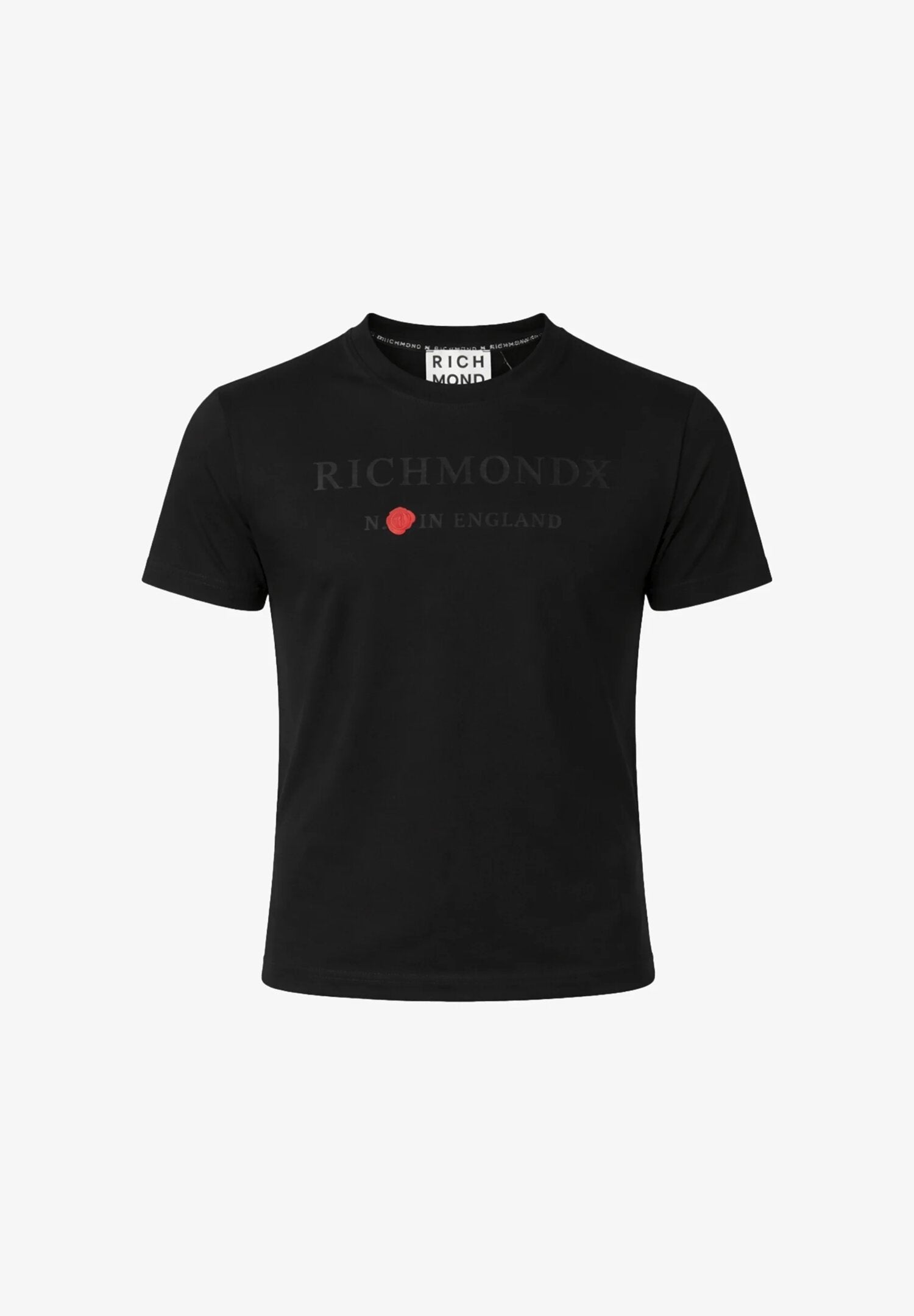 John Richmond Tshirt Nera Con Scritta Centrale Uomo UMP26020TS_