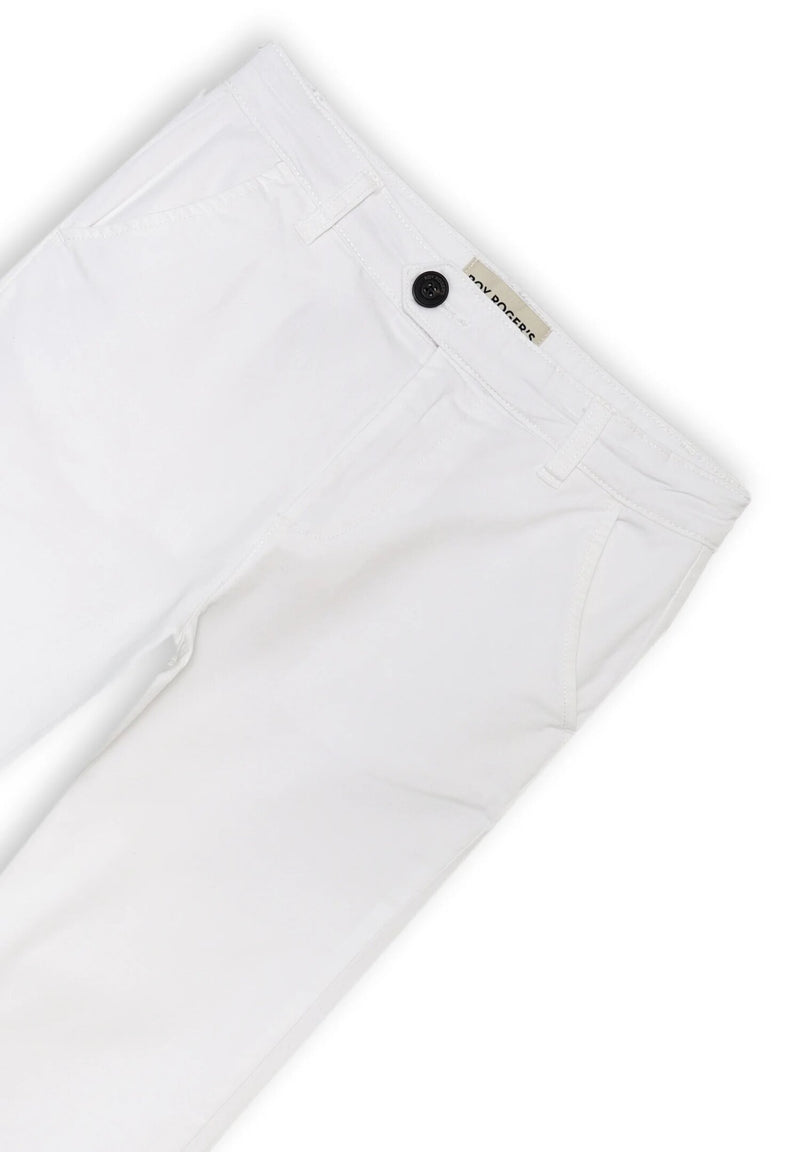 Roy Rogers - Kids' Slim Chino Pants White - Spring Summer 2025 - WHITE | CammarataMode