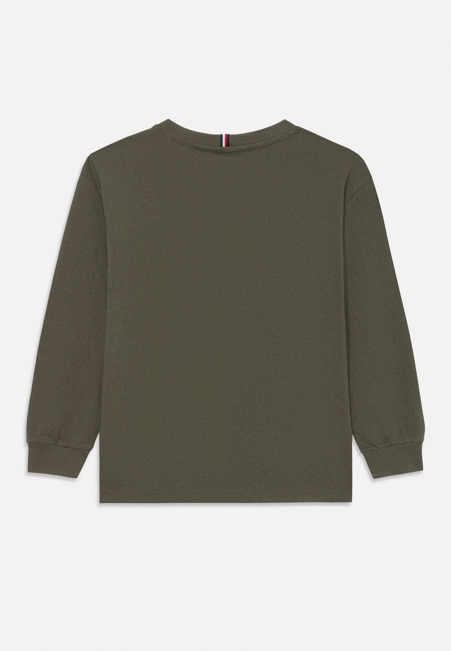 Tommy Hilfiger Tshirt Verde Bambino In Cotone Girocollo Sportivo AI25