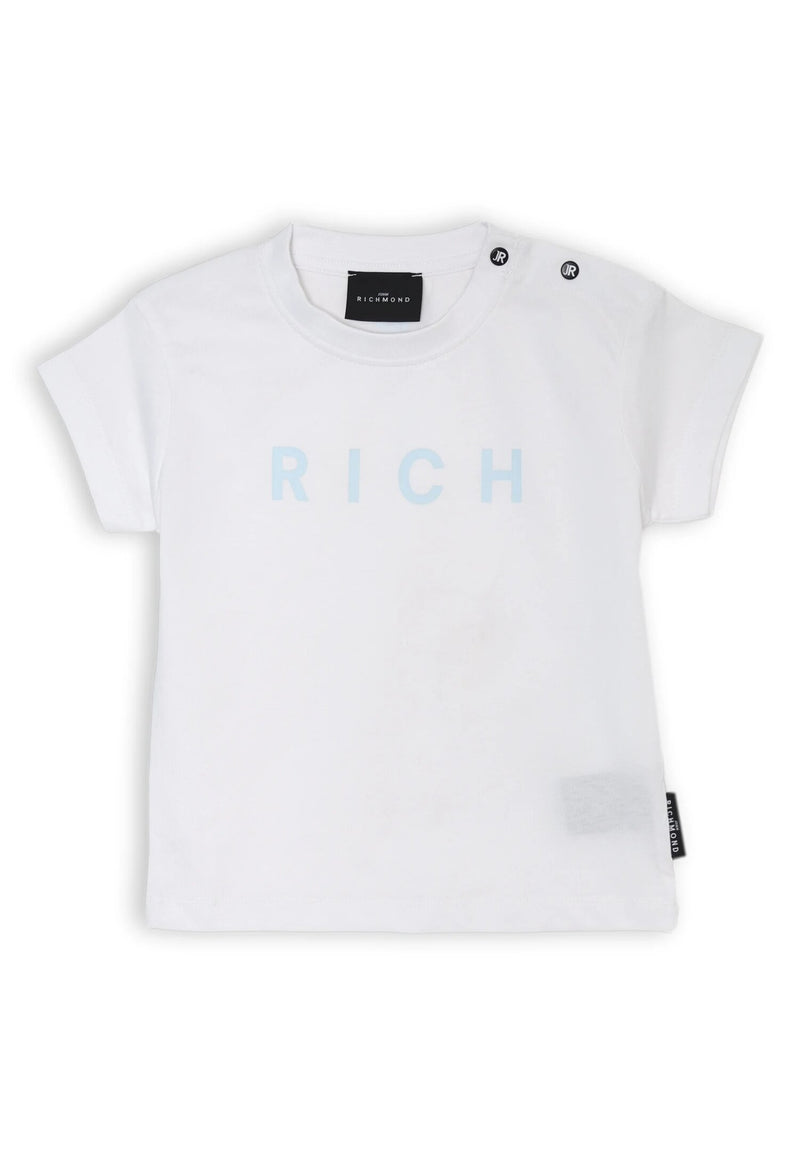John Richmond White and Blue Cotton Baby Set - SKY BLUE | CammarataMode