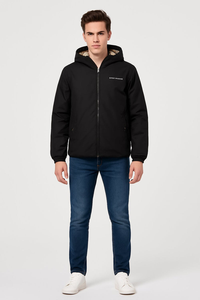 John Richmond Giacca Reversibile Uomo Nero/Beige – Giacca Mezza Stagione - NERO | CammarataMode