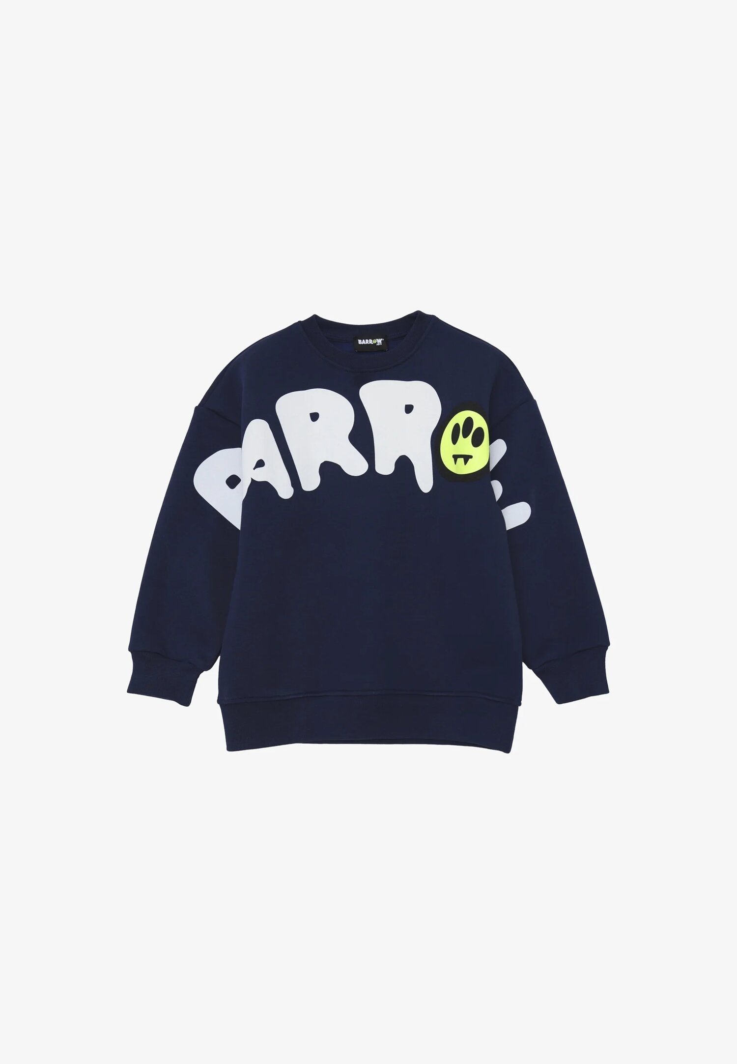 Barrow Felpa Blu Bambino In Cotone Girocollo | Sportivo AI25 | CammarataMode