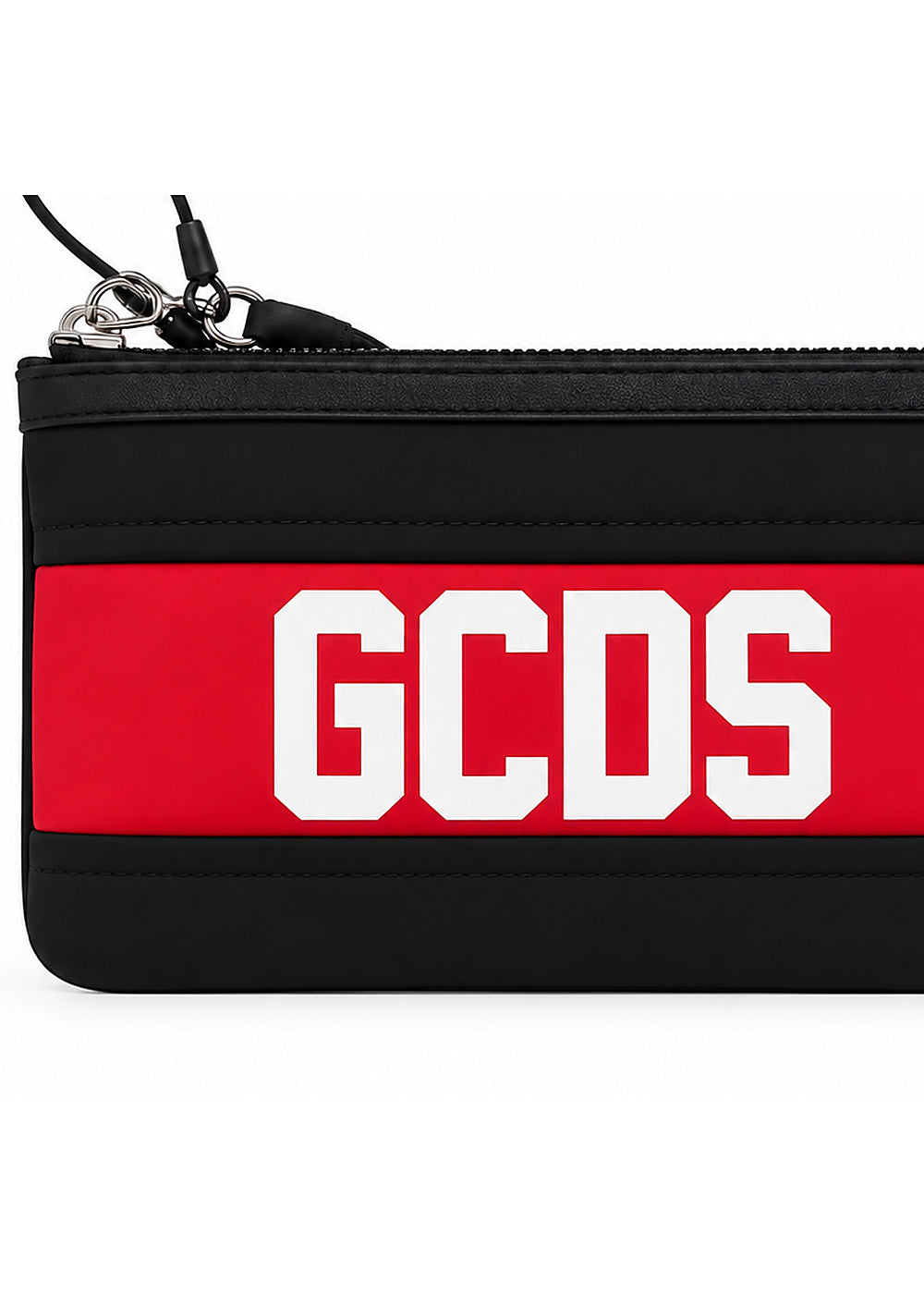 GCDS Pochette Nera Bambina in Ecopelle con Maxi Logo AI26C2GJQW719T353