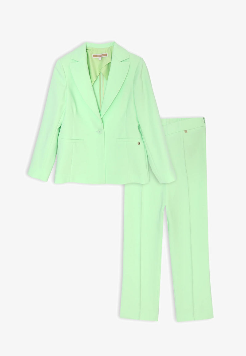 Mint green jacket and trousers set for girls spring-summer - VLIME | CammarataMode