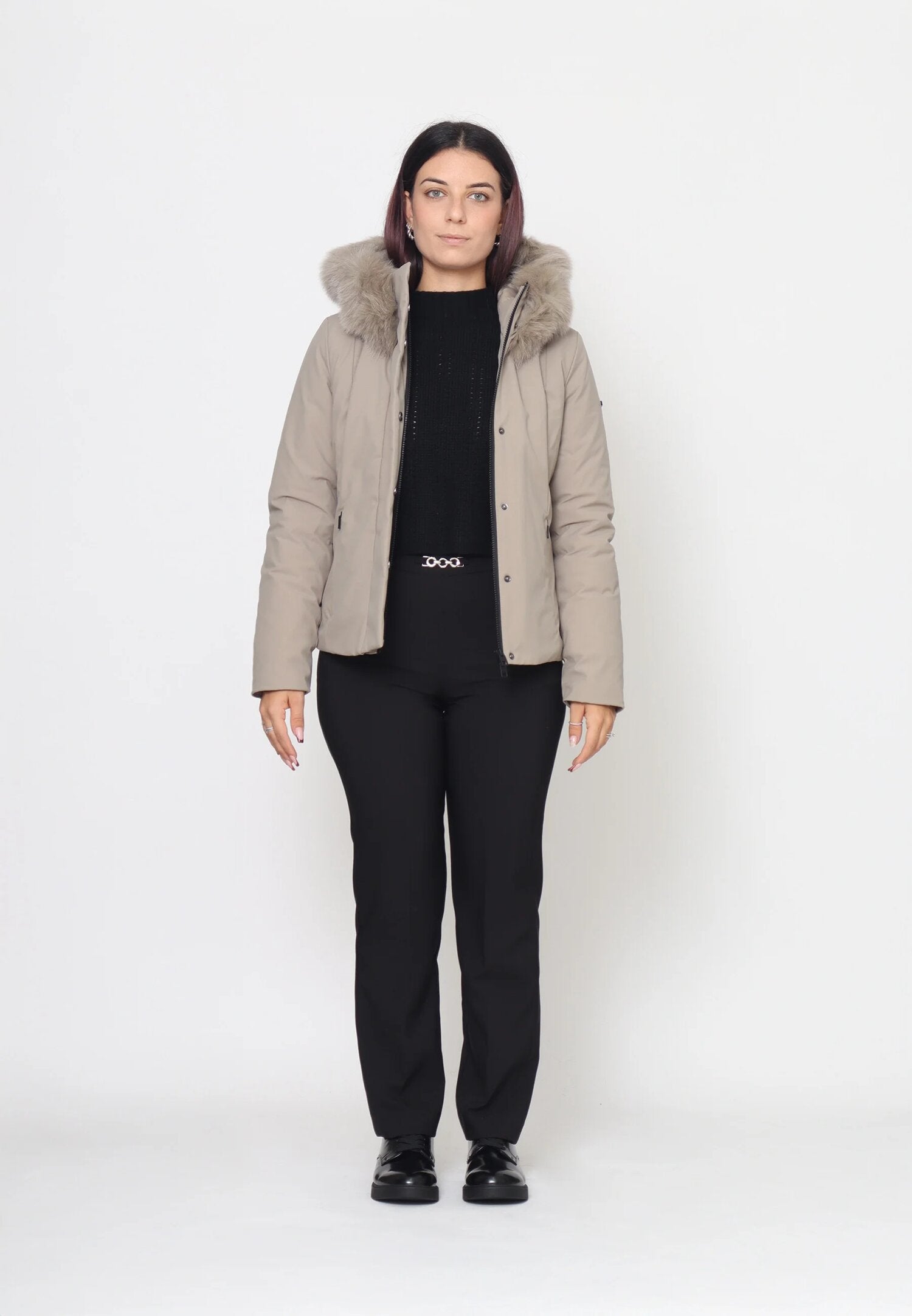 Refrigiwear Giubbotto Fango Donna In Tessuto Con Pelliccia Quotidiano AI25