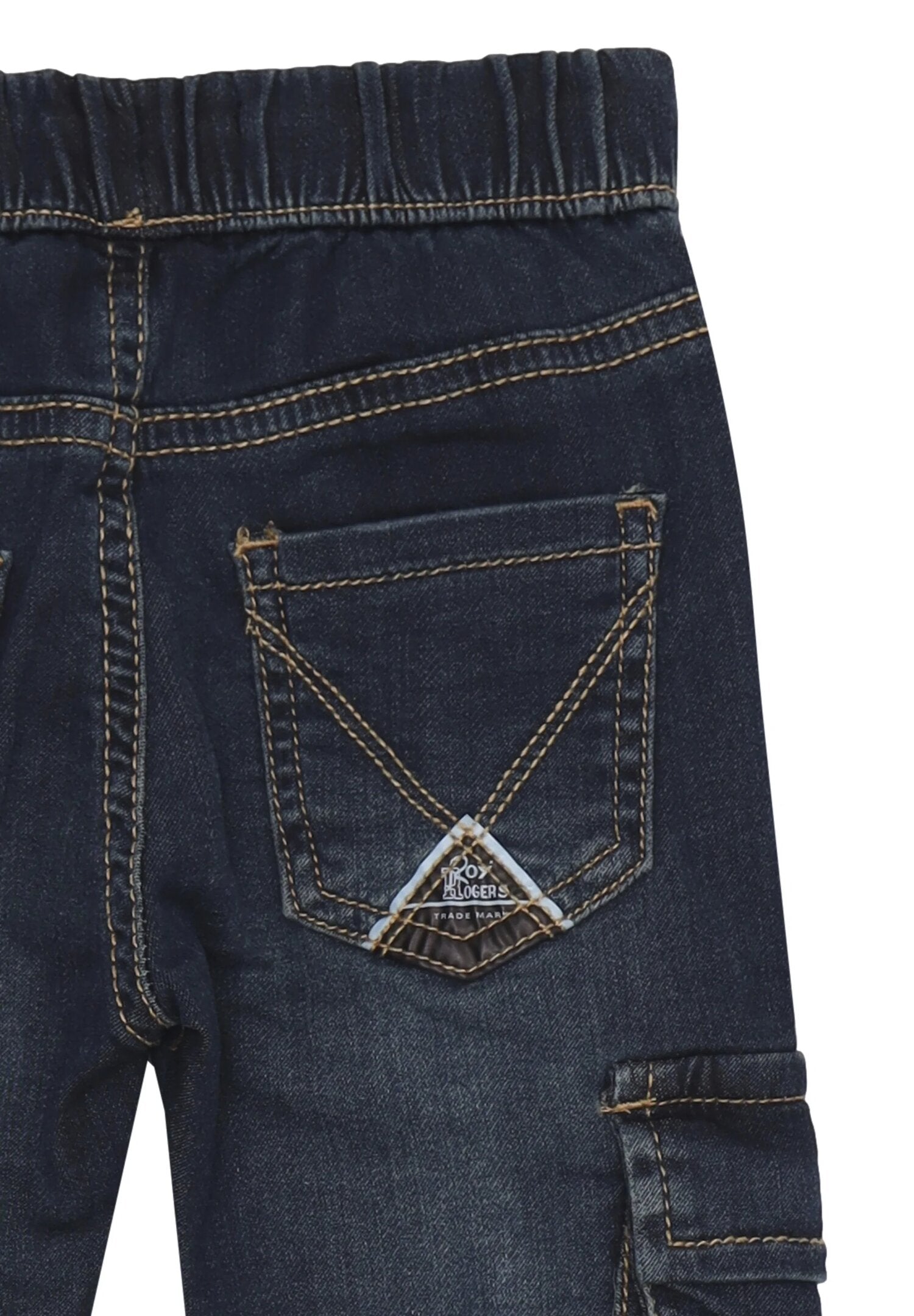 Roy Rogers jeans neonato 3-36 mesi denim blu cargo elastico | CammarataMode