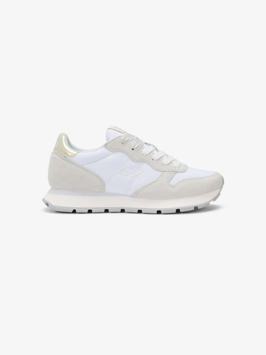 Sun68 scarpe bianche donna dettagli oro con logo