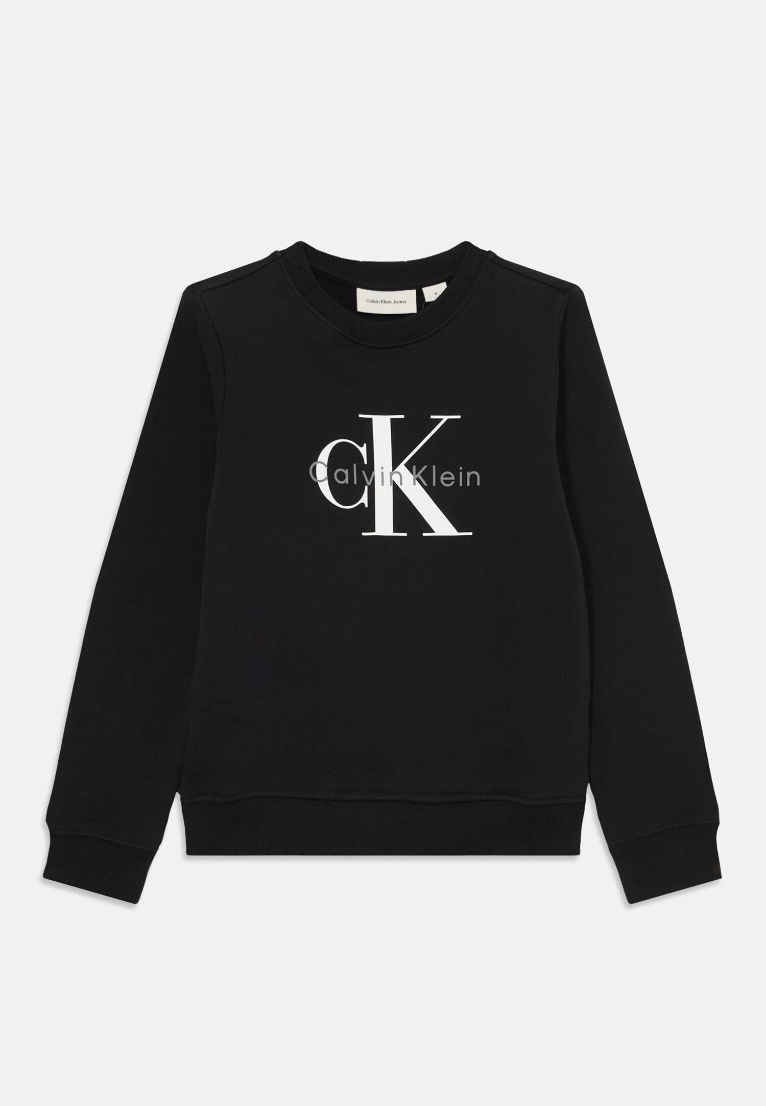 Calvin Klein Felpa Nero Bambino In Cotone Girocollo Sportivo PE26