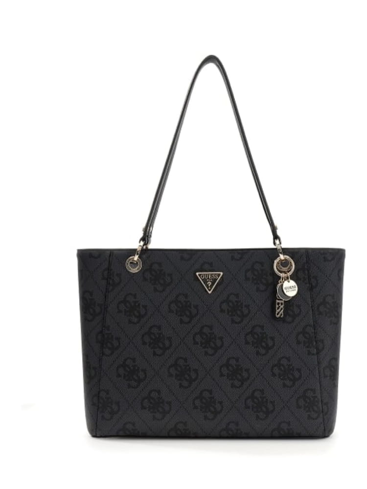 Guess borsa nera donna logo all over