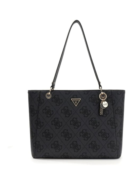 Guess borsa nera donna logo all over