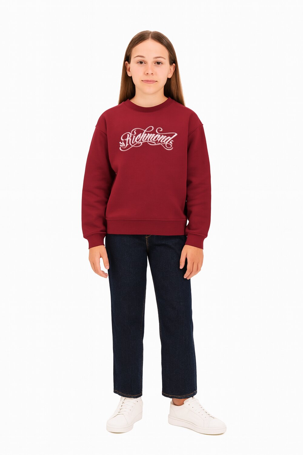 John Richmond Felpa Bambina Berry – Logo Ricamato e Stile Casual