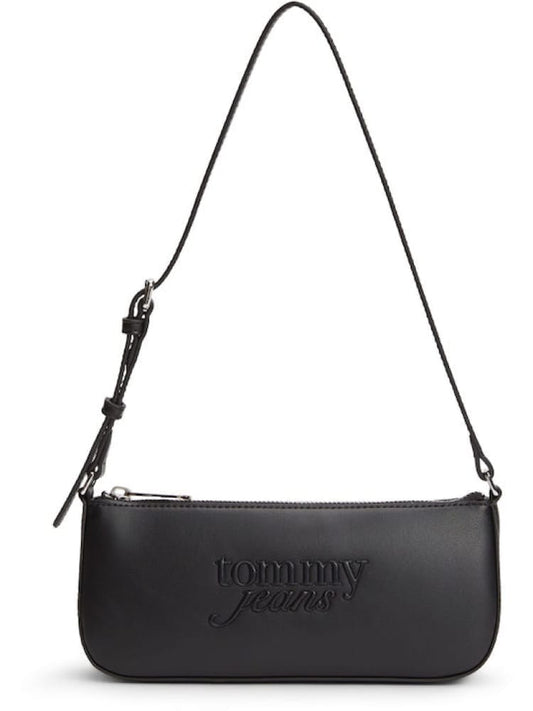 Tommy Jeans borsa nera donna logo lettering