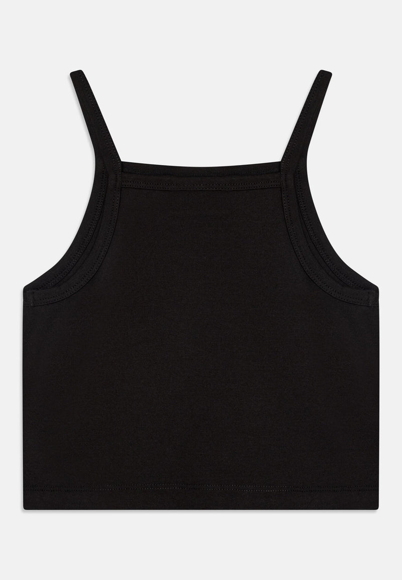 Calvin Klein Black Girls Top – Thin Straps and Logo - BLACK | CammarataMode
