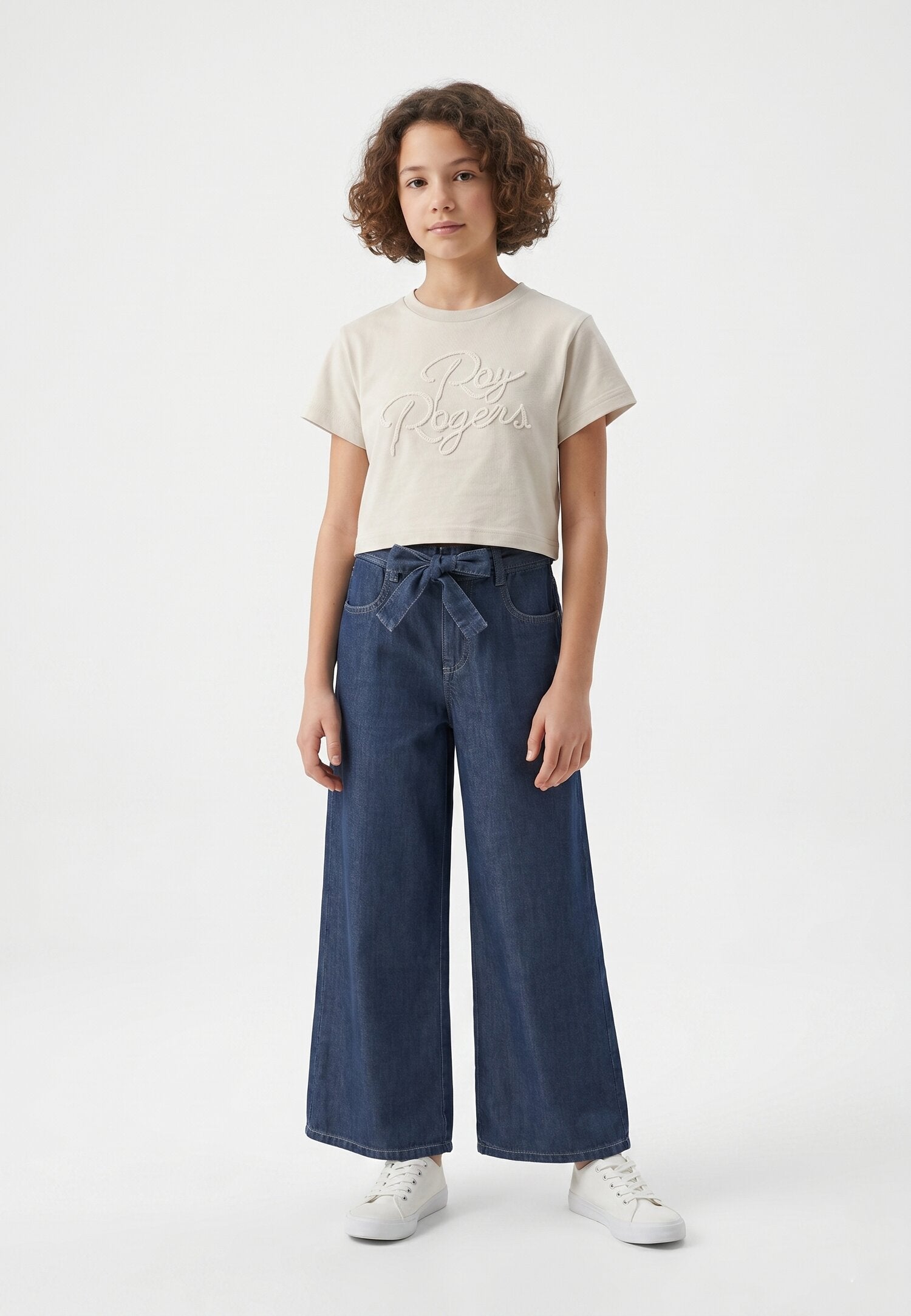 Roy Roger's Jeans Blu Con Cintura Che Si Allaccia Bambina RG156_