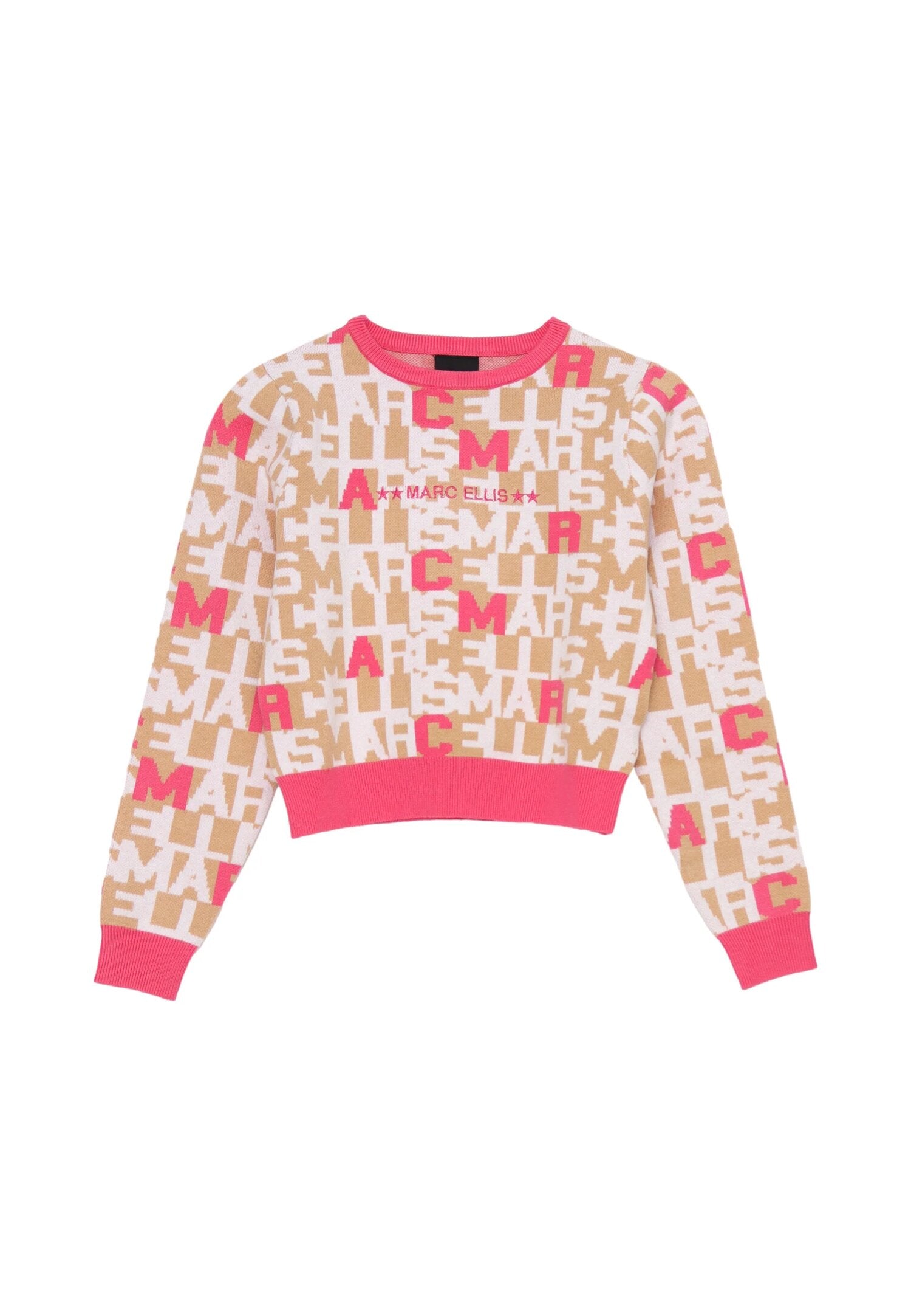 Marc Ellis Completo Rosa Bambina Con Gonna In Maglia Girocollo Elegante AI25