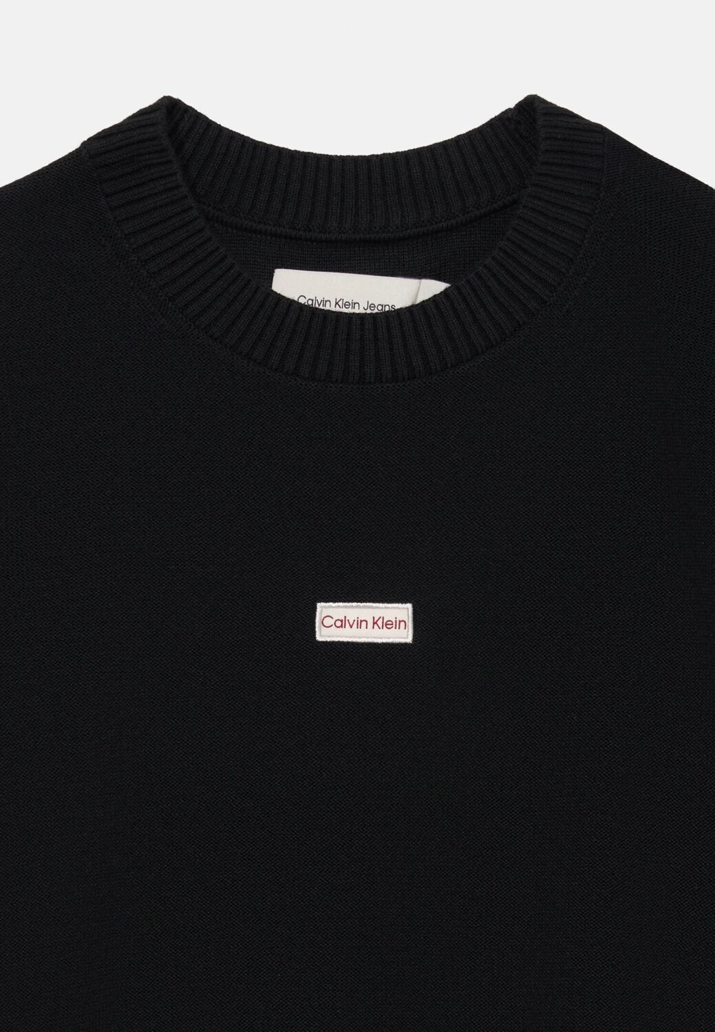 Calvin Klein Maglione Bambino Logo Label - Nero