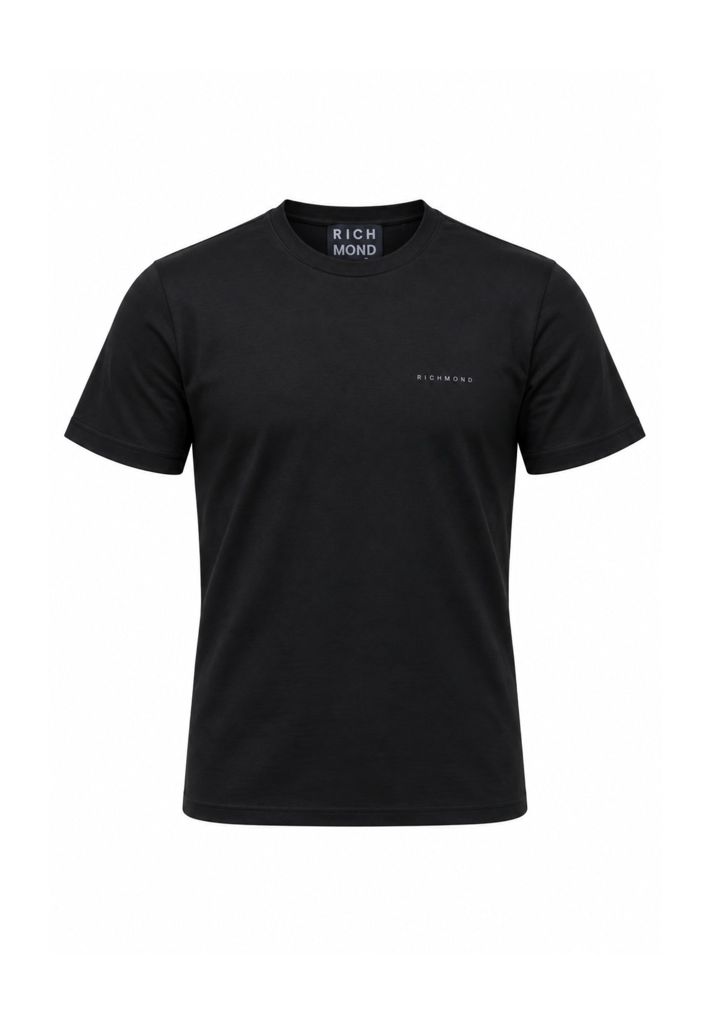John Richmond T SHIRT NERA A MEZZE MANICHE CON MINI LOGO Uomo UMA26291TS.NE_