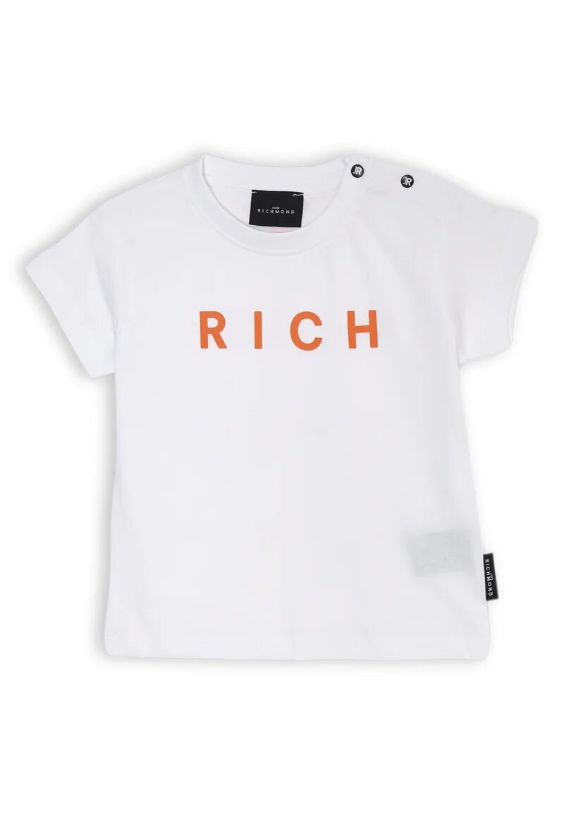 John Richmond White and Orange Cotton Baby Set - ORANGE | CammarataMode
