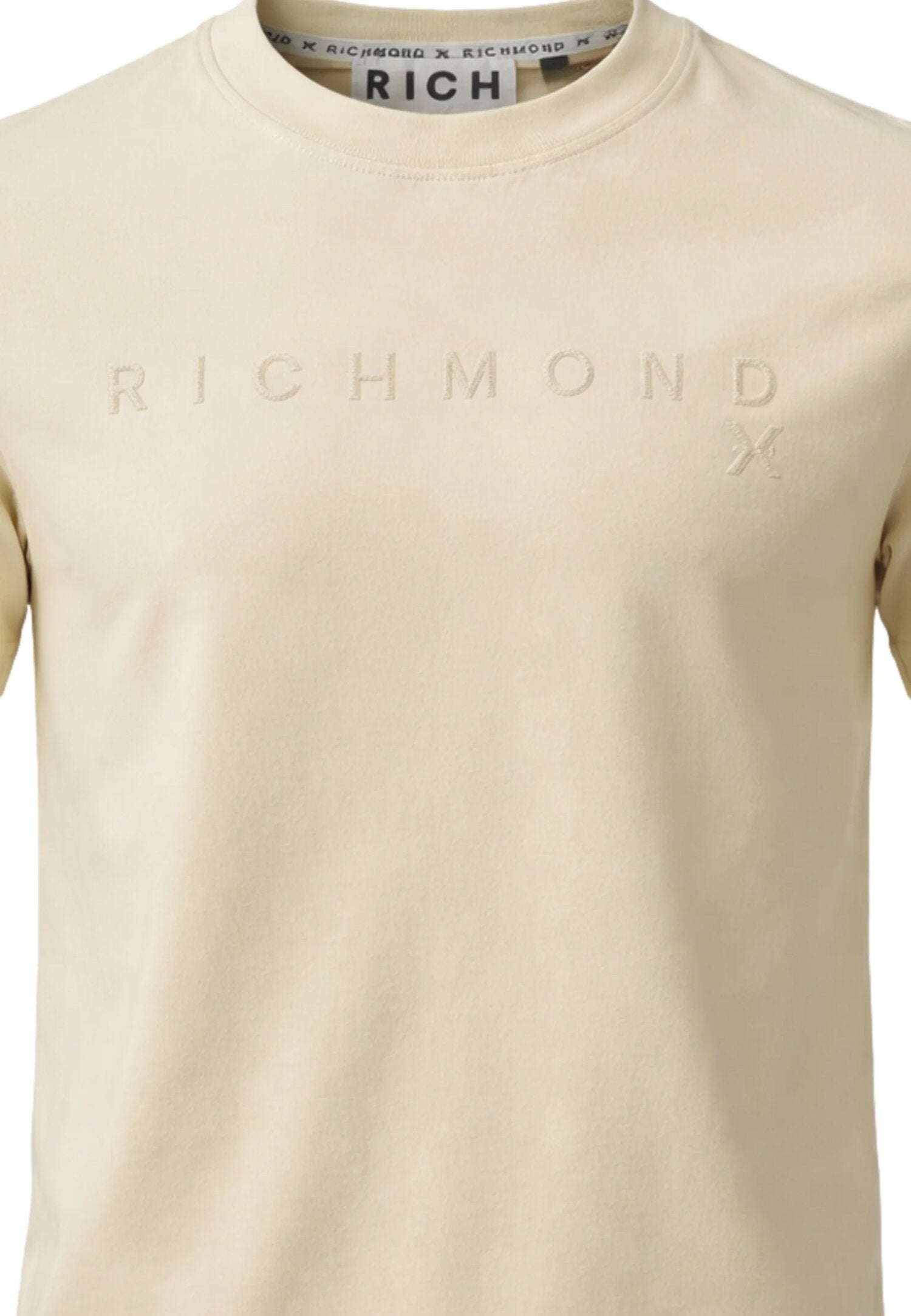 John Richmond t Shirt Uomo Sabbia Maniche Corte UMP26018TS_