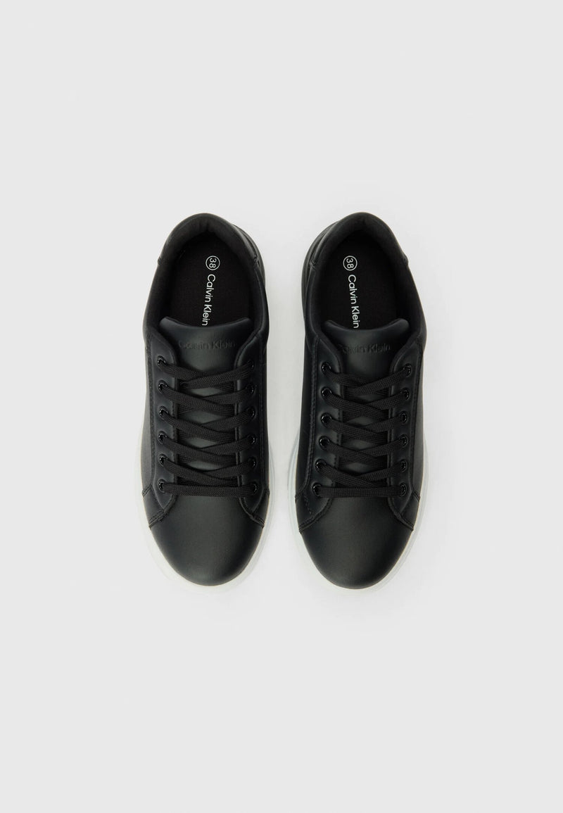 Calvin Klein sneakers basse unisex bambino nere logo stampa moderne - NERO | CammarataMode