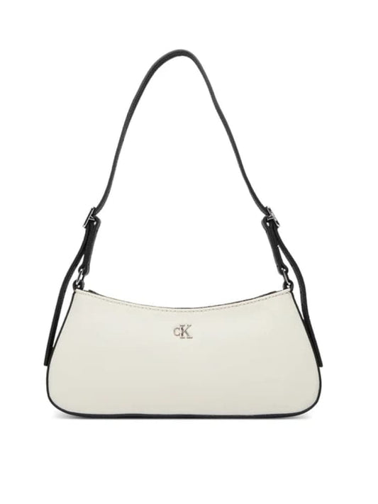 Calvin Klein borsetta donna bianca con logo argentato Donna | Misure: 27 x 11.5 x 4 cm