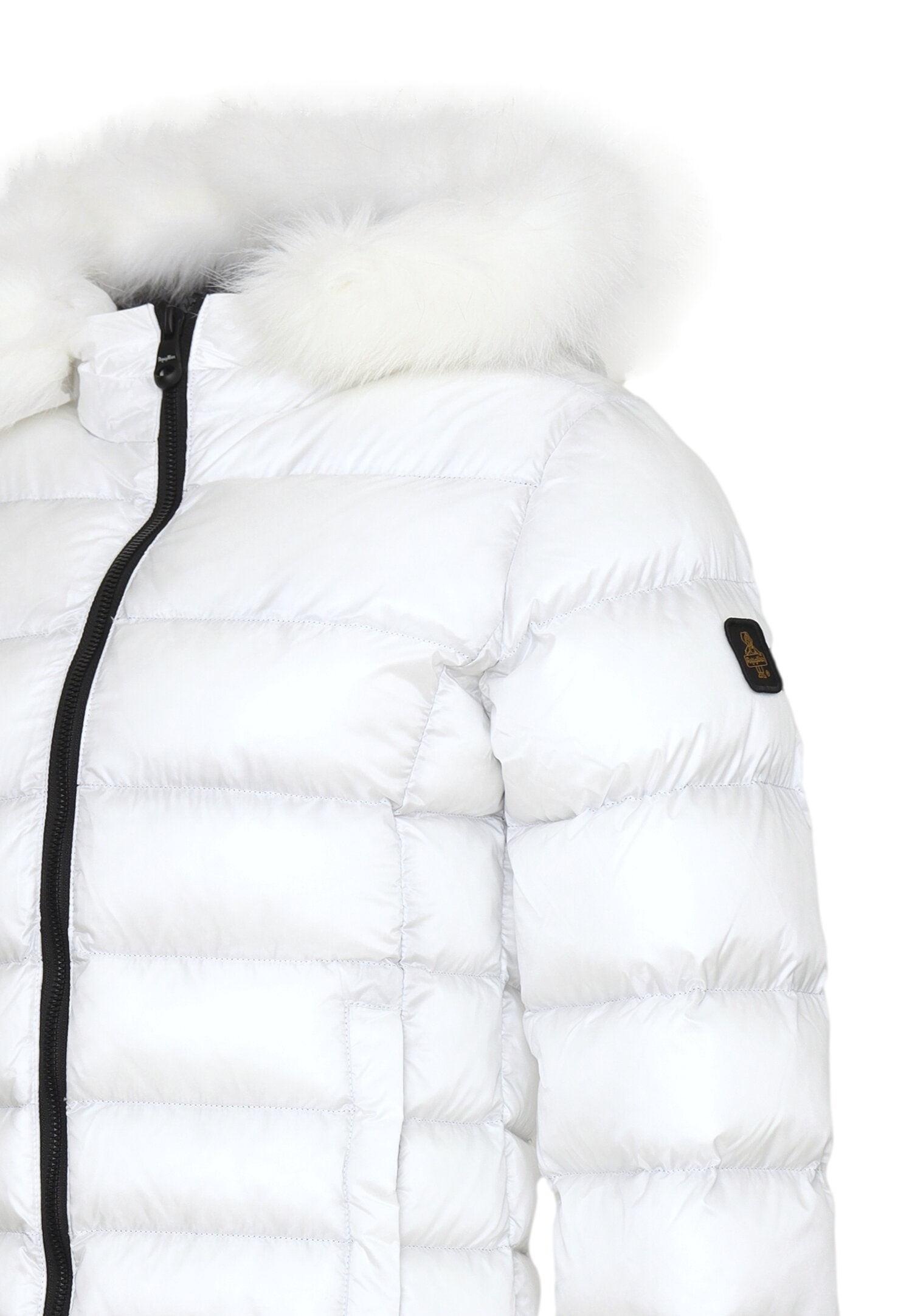 Refrigiwear Giubbotto Bianco Bambina In Nylon Con Pelliccia Invernale AI25