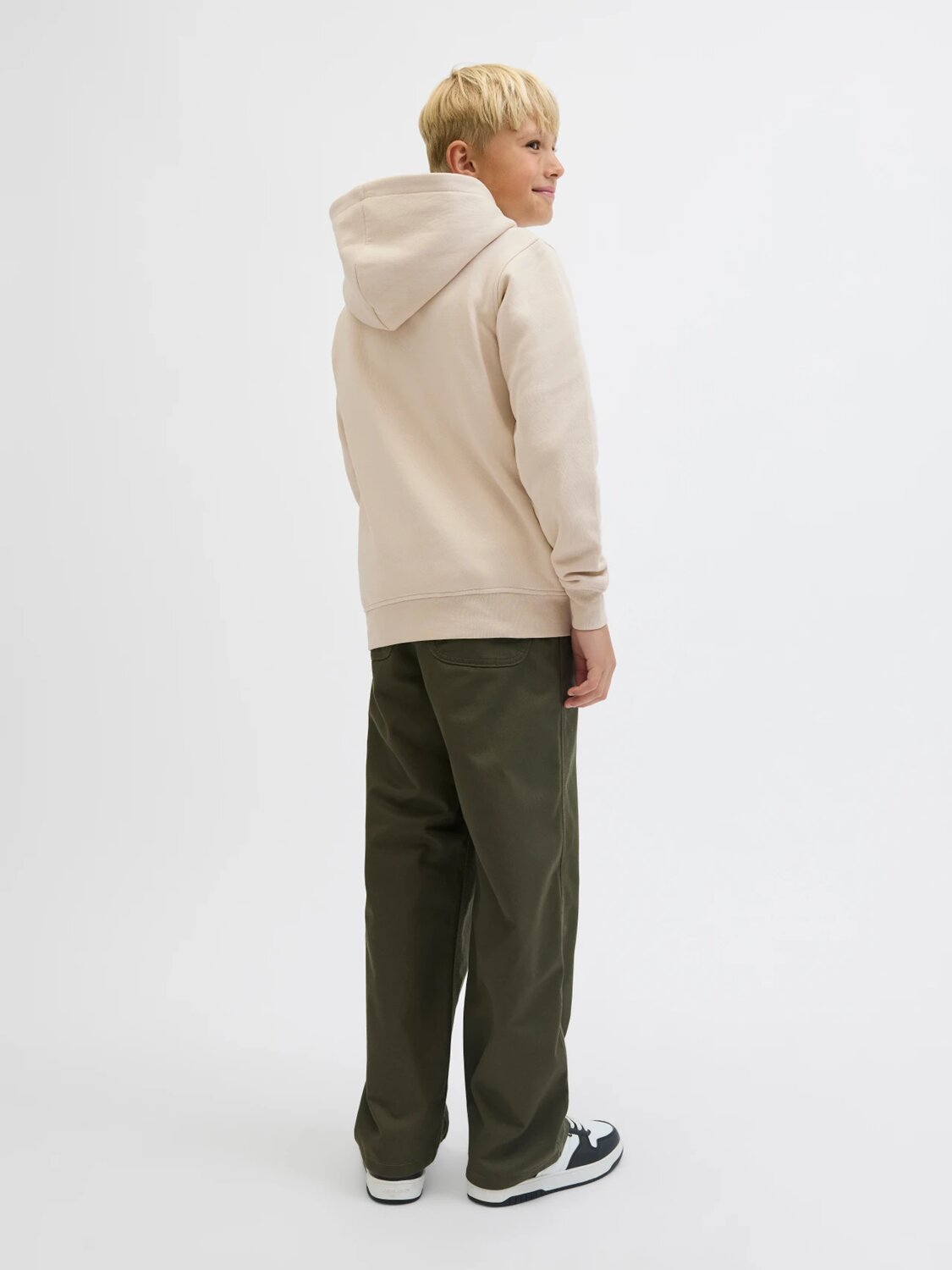 Jack & Jones Junior Felpa Beige Bambino In Cotone Con Cappuccio | Scuola AI25 | CammarataMode