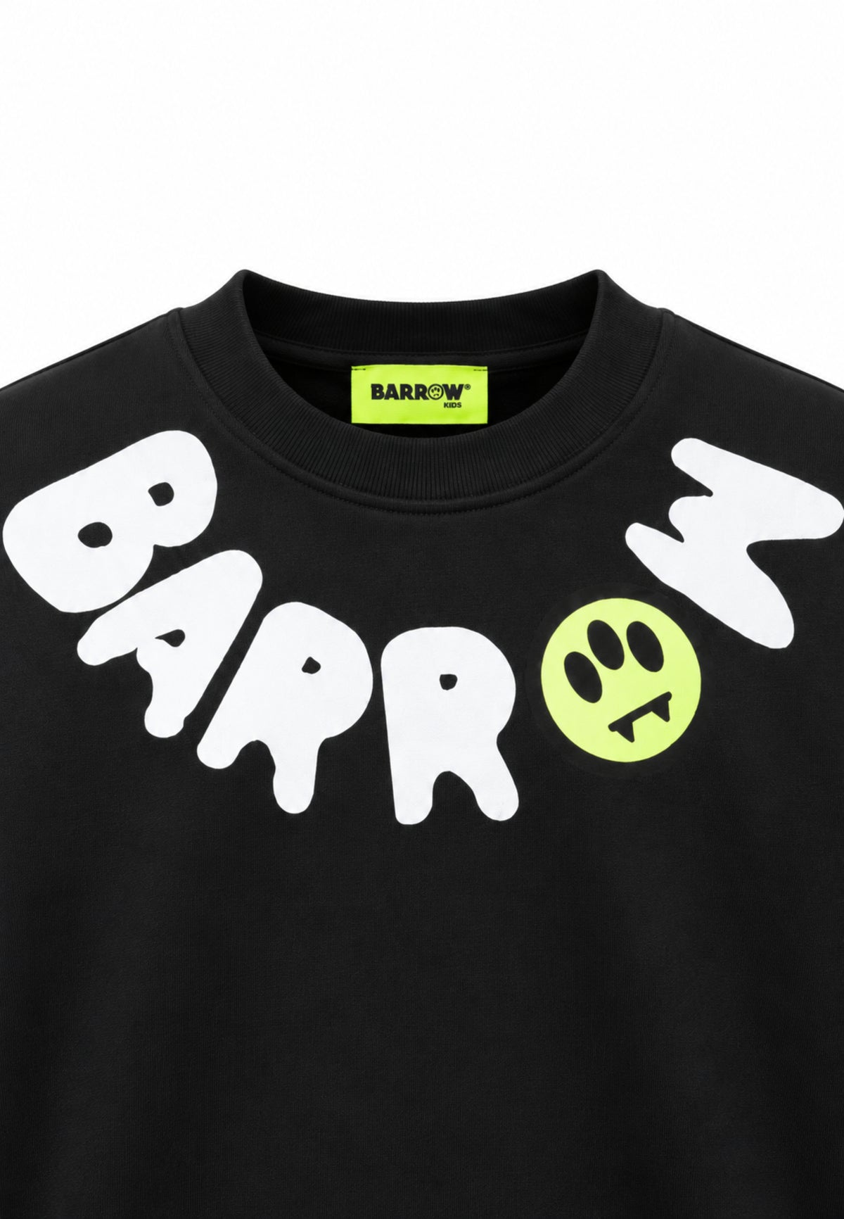BARROW Felpa NERA A GIROCOLLO CON LOGO Bambini e ragazzi F6BKJUSW039.NE_