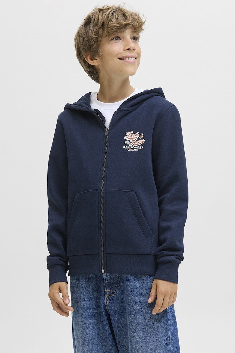 Jack & Jones Junior Felpa Blu Bambino In Cotone Con Zip | Quotidiano AI25 | CammarataMode