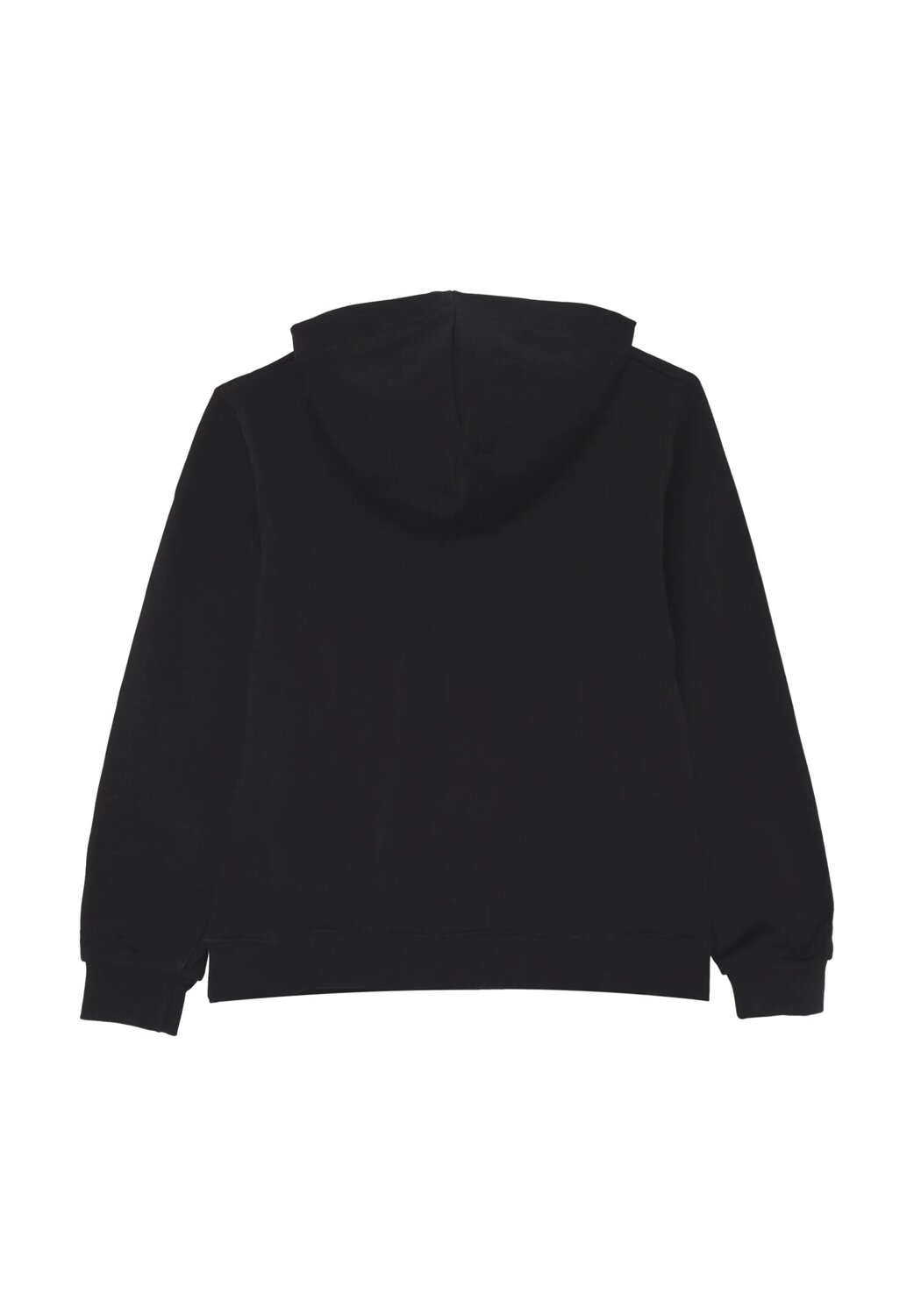 Disclaimer felpa con cappuccio bambino nera cotone inverno logo bianco