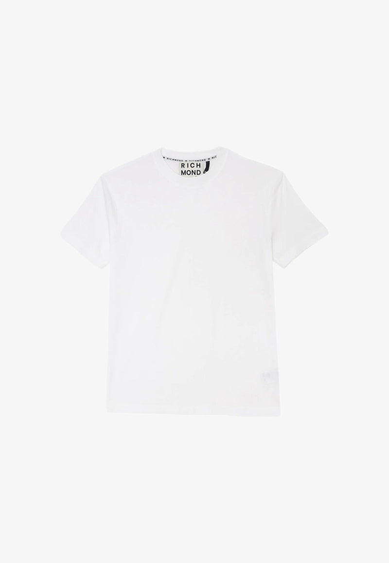 JOHN RICHMOND – T-Shirt Uomo Basic in Cotone – White - BIANCO | CammarataMode
