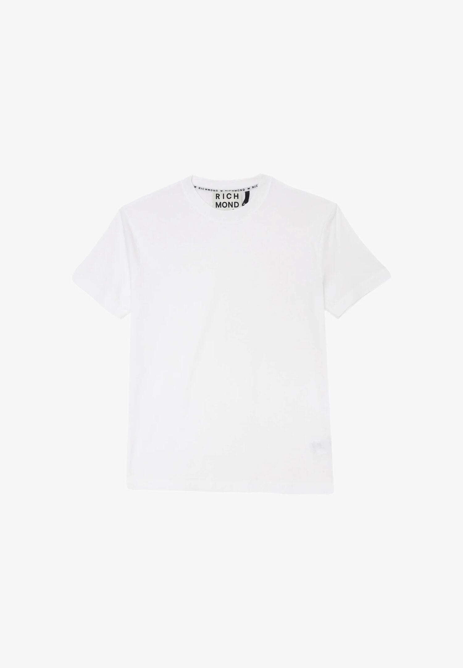 John Richmond T Shirt Bianca Uomo In Jersey Maniche Corte Quotidiano AI25
