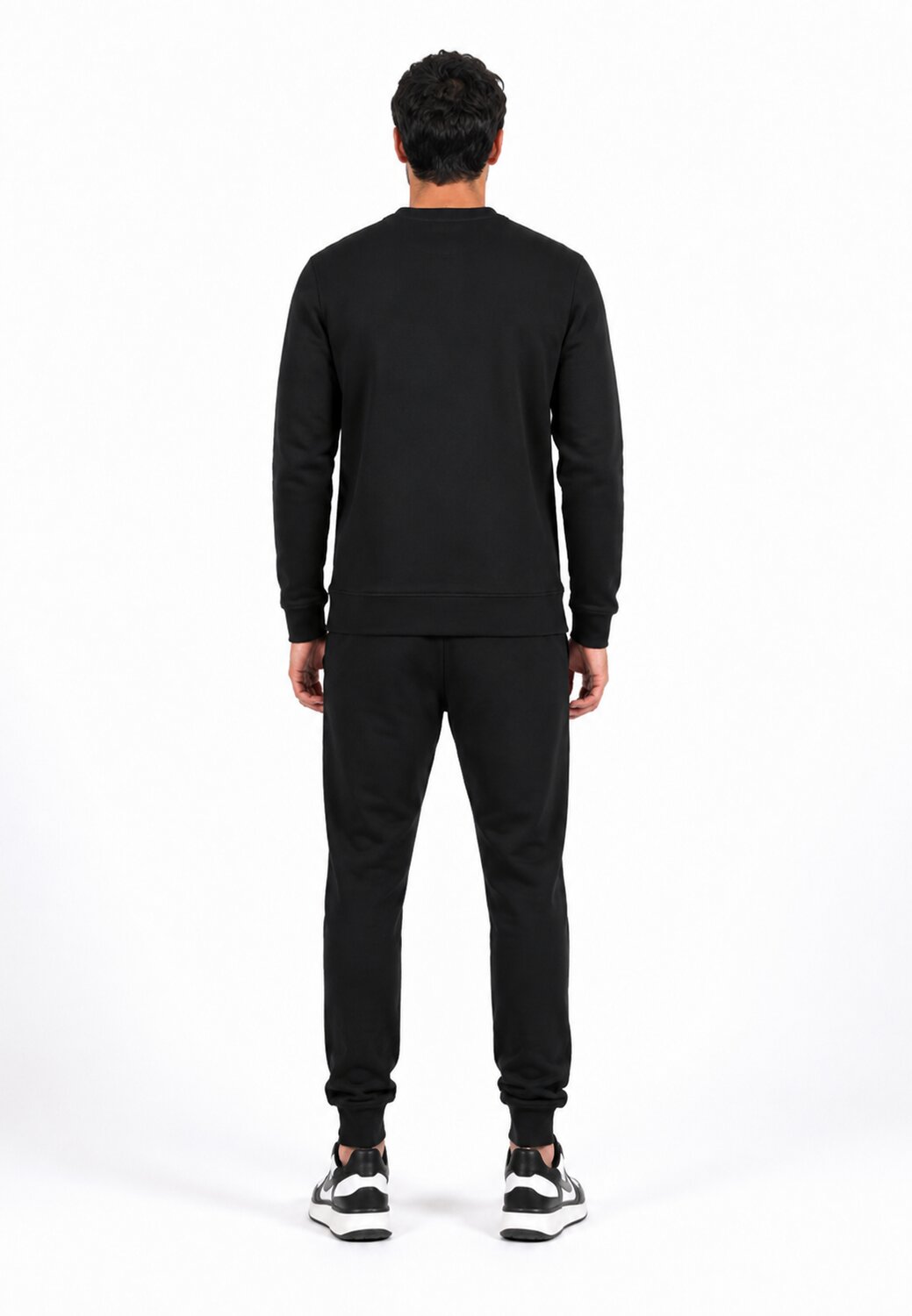 John Richmond Felpa Nera Con Logo Tono Su Tono Uomo UMP26004FE_