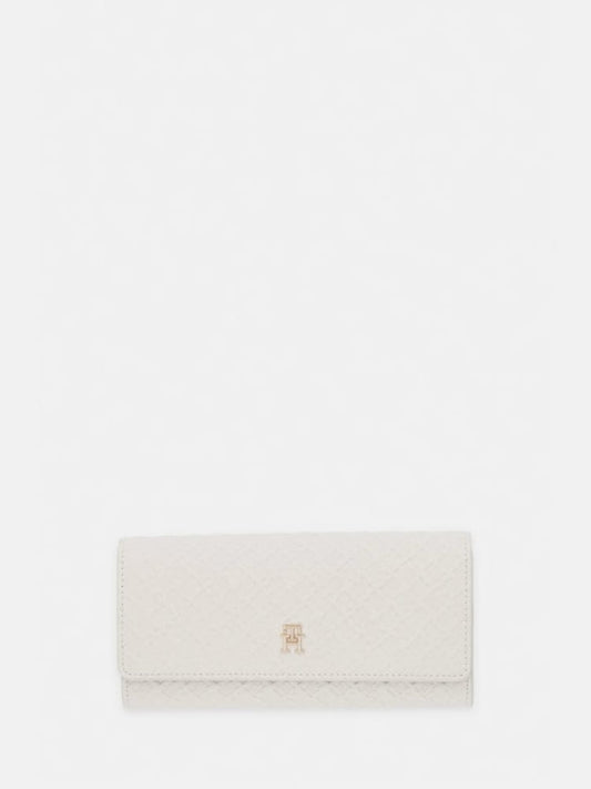 Tommy Hilfiger portafoglio bianco donna logo all over | Misure: 9.5 x 19 x 3.5 cm