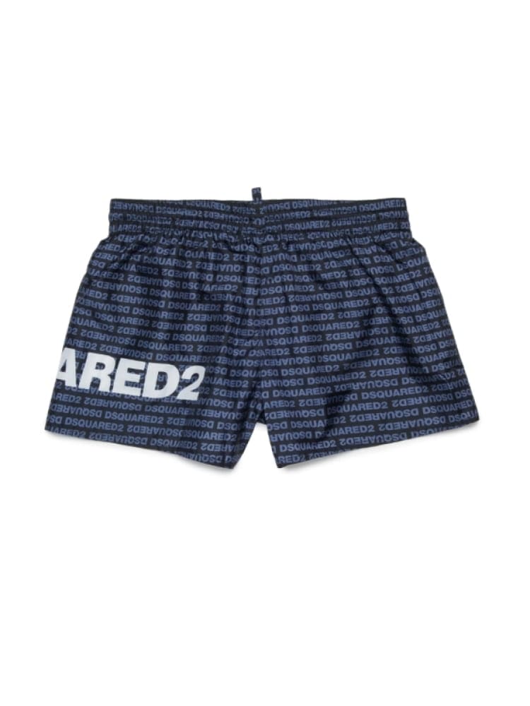 Dsquared costume da bagno kids/junior nero con logo Bambino