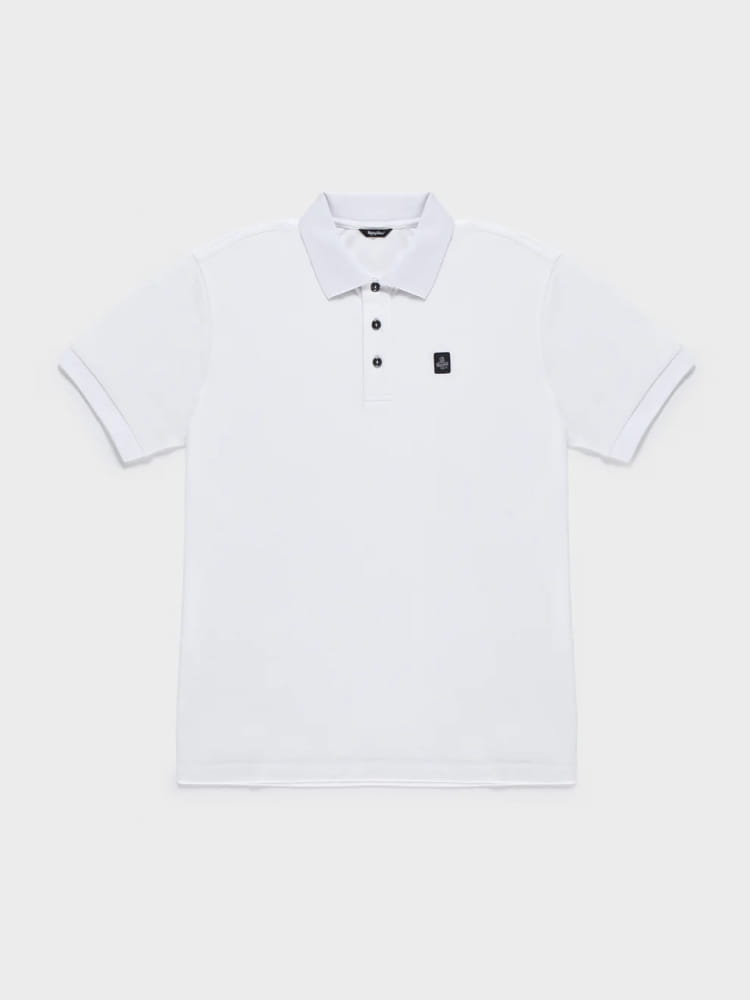 Refrigiwear polo bianca uomo mini logo