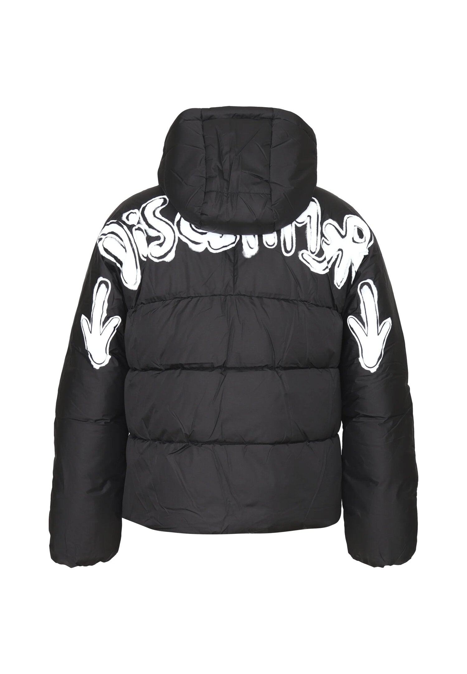 Disclaimer Giubbotto Nero Bambino In Nylon Con Cappuccio Sportivo AI25