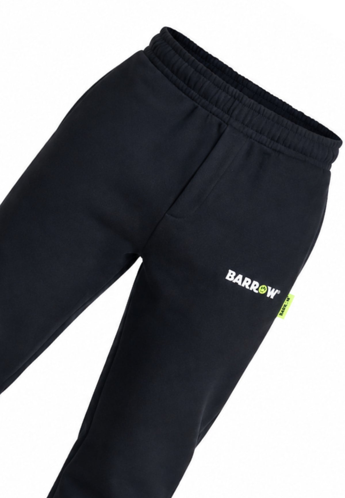 BARROW PANTALONE NERO IN FELPA DA TUTA CON LOGO SULLA COSCIA Bambini e ragazzi F6BKJUFP013.NE_