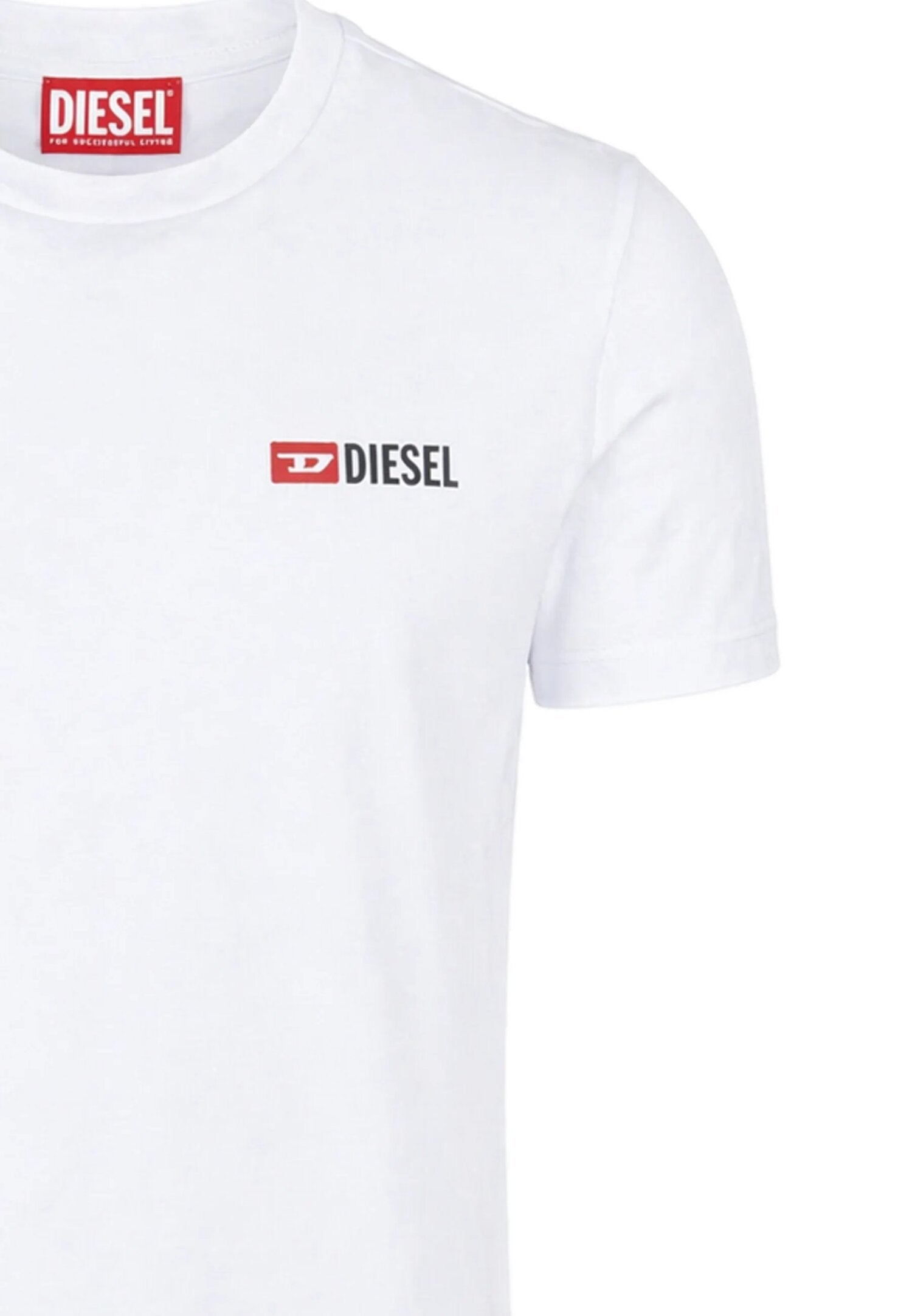 Diesel Tshirt Bianca Con Logo Piccolo Sul Cuore Bambino UTRIM_