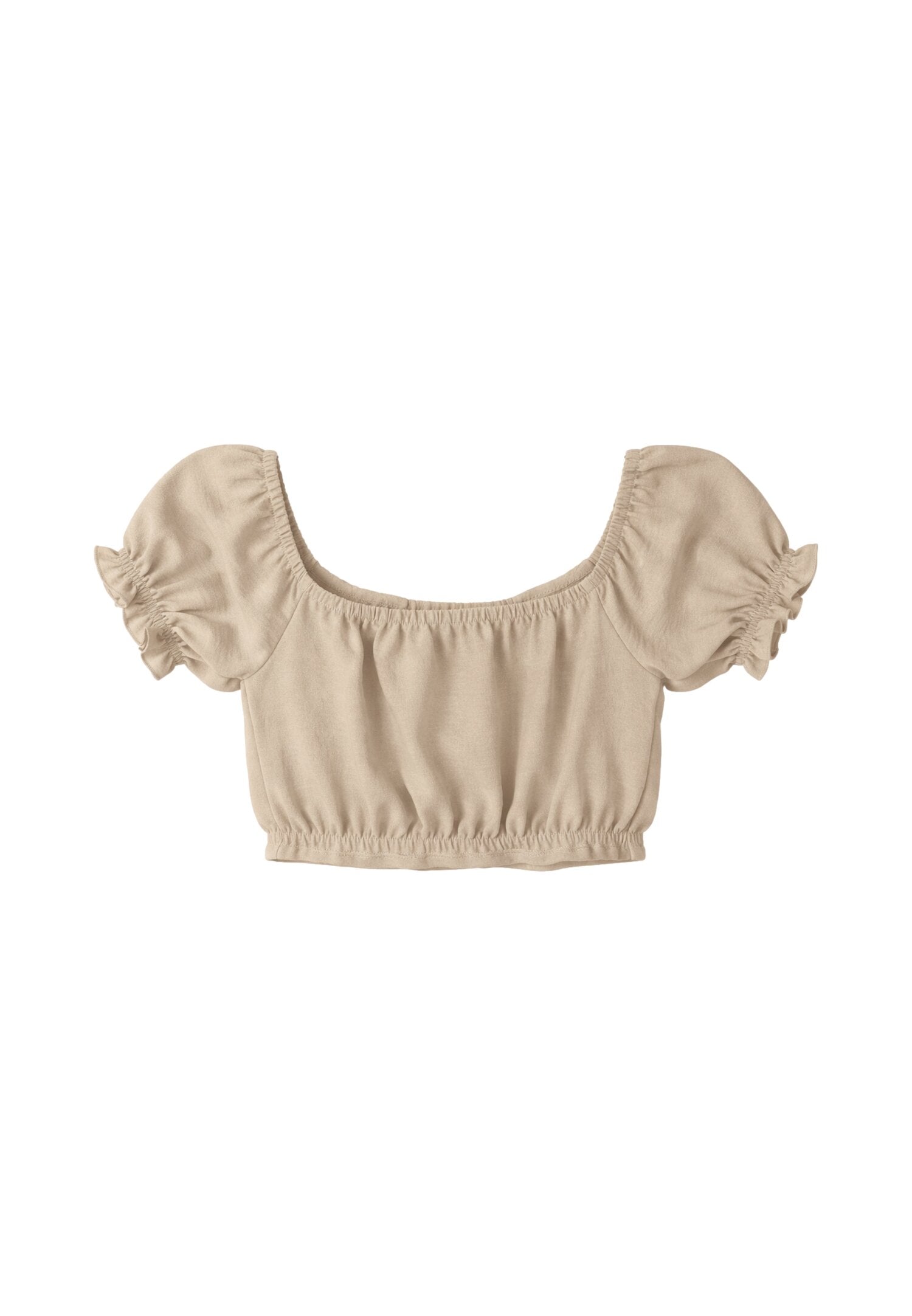 Mon Saurire Completo Top Crop e Pantalone Beige Bambina M1321J+M1324J_