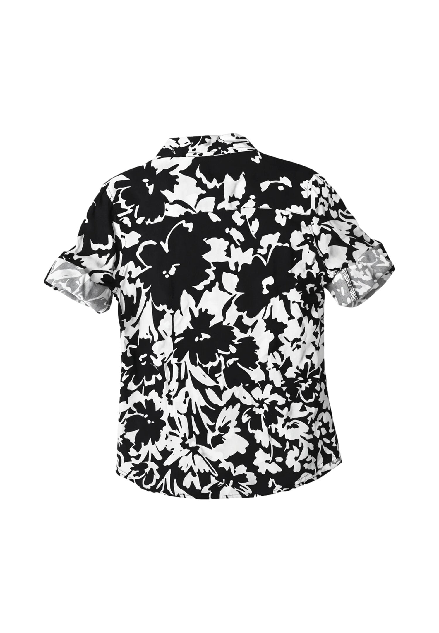 Overd Camicia Fantasia Bianca Bambino Maniche Corte - OK261140SC_