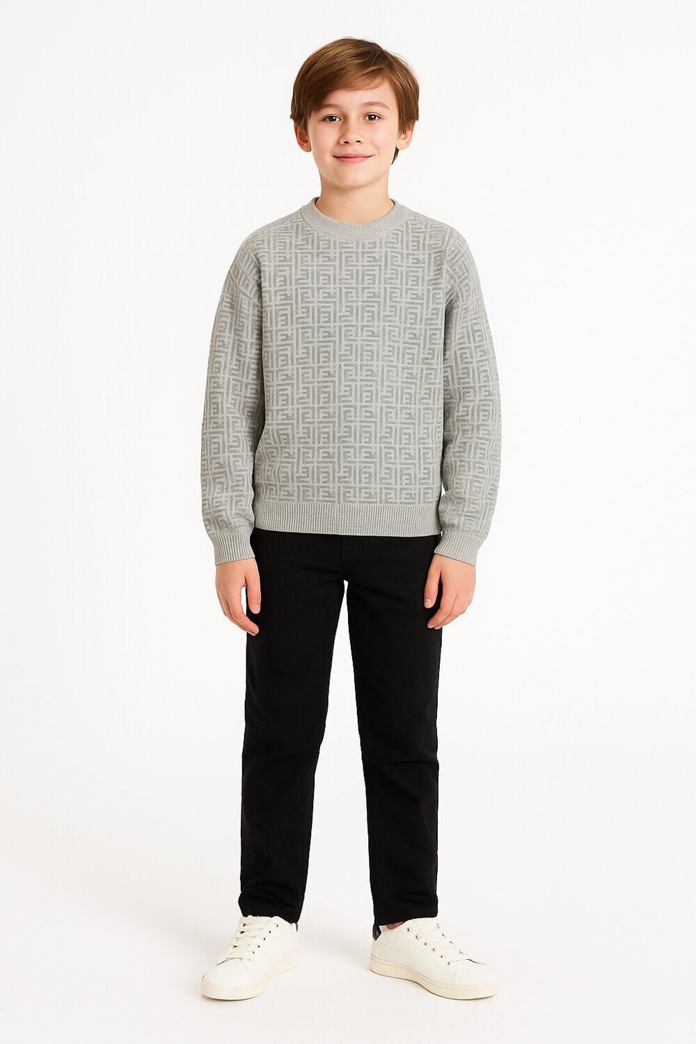 John Richmond Jeans Nero Bambino Cinque Tasche In Cotone Vita Regolabile