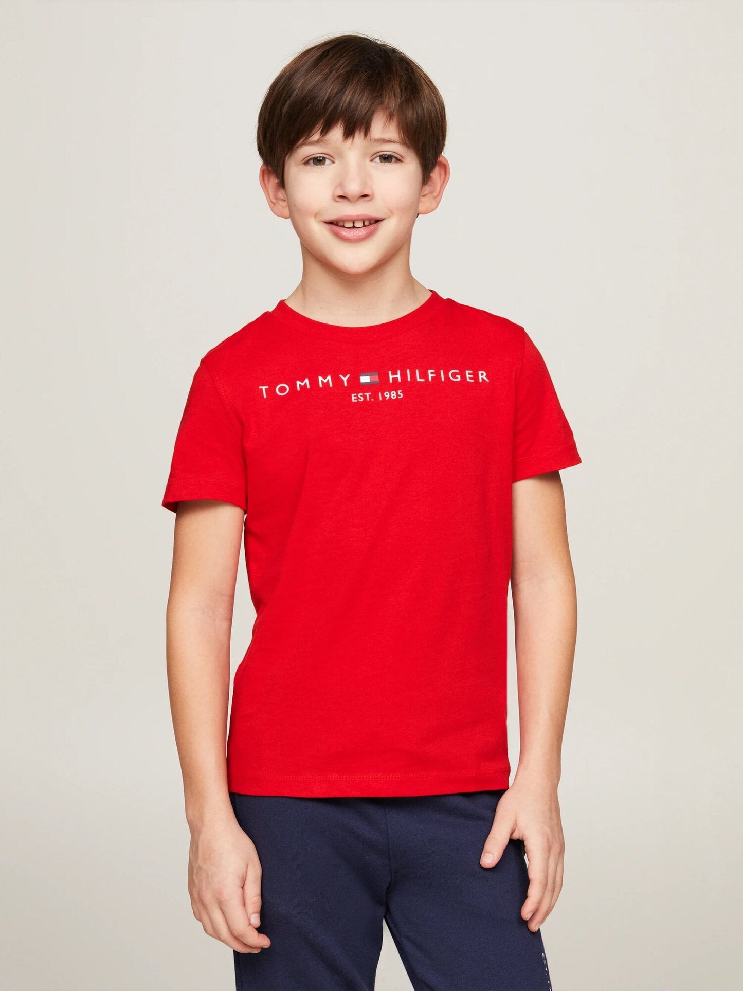 Tommy Hilfiger Tshirt Rosso Ragazzo In Jersey Maniche Corte | Quotidiano PE26