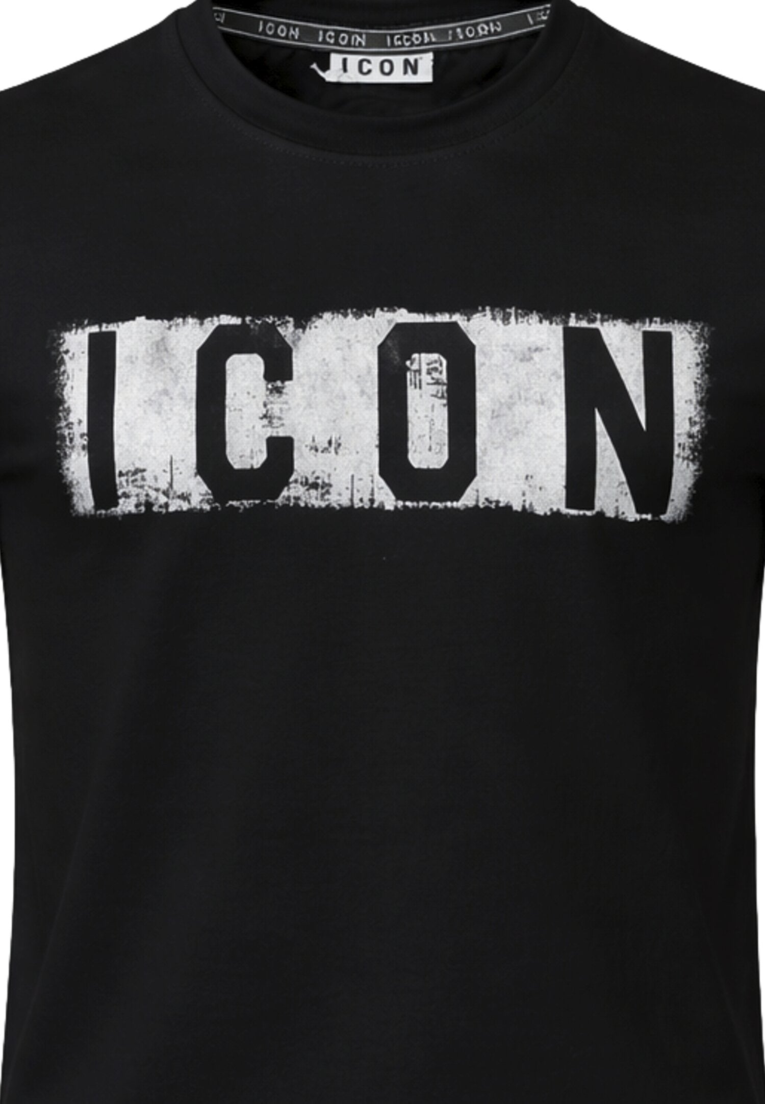 Icon Tshirt Nera Con Logo Strappato Bambino IBKS001111_
