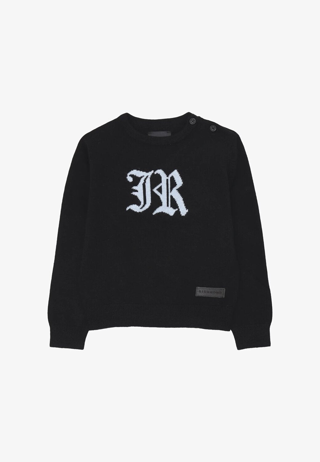 John Richmond maglione neonato nero 6-36 mesi logo JR