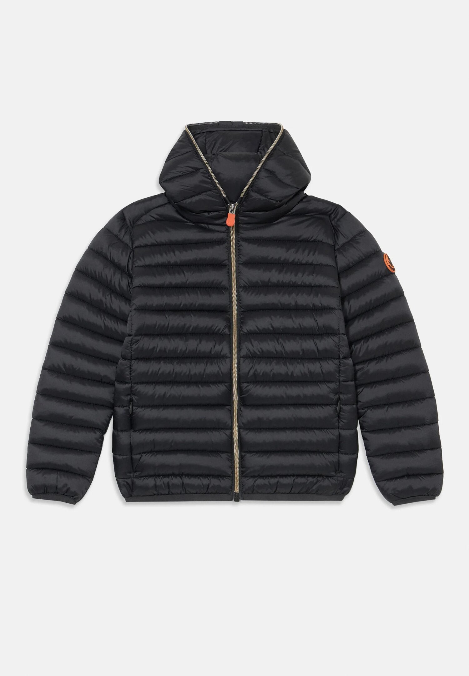 Save The Duck Giubbotto Nero Bambina In Nylon Con Cappuccio Sportivo AI25